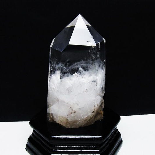 水晶 六角柱 水晶 ポイント 台座付属 一点物 152-3784