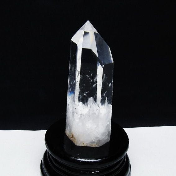 水晶 六角柱 水晶 ポイント 台座付属 一点物 152-3785