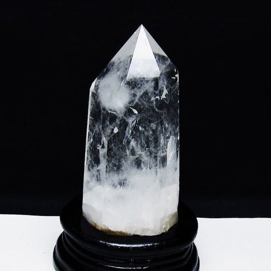 水晶 六角柱 水晶 ポイント 台座付属 一点物 152-3790