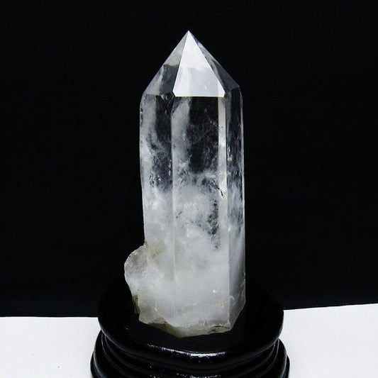 水晶 六角柱 水晶 ポイント 台座付属 一点物 152-3791