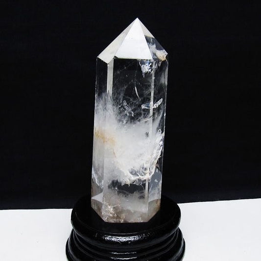 水晶 六角柱 水晶 ポイント 台座付属 一点物 152-3794