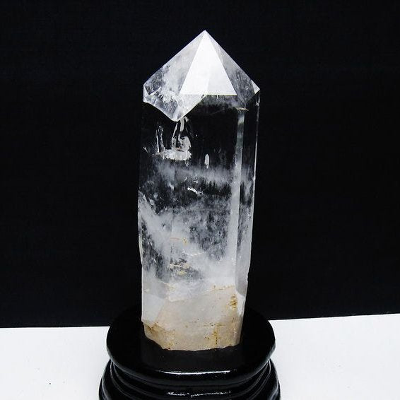 水晶 六角柱 水晶 ポイント 台座付属 一点物 152-3795