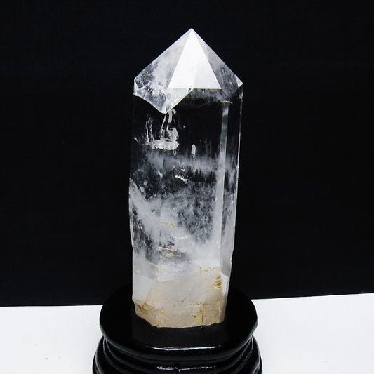 水晶 六角柱 水晶 ポイント 台座付属 一点物 152-3795