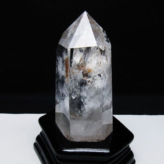 水晶 六角柱 水晶 ポイント 台座付属 一点物 152-3801