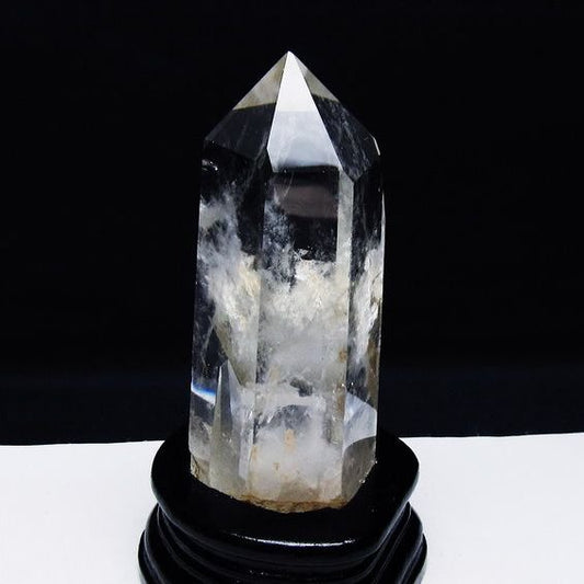 水晶 六角柱 水晶 ポイント 台座付属 一点物 152-3802