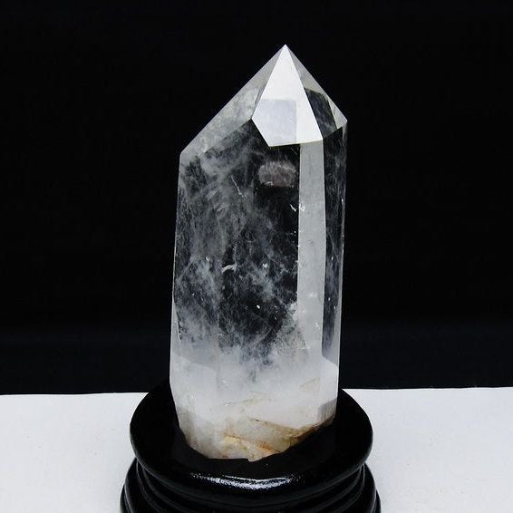 水晶 六角柱 水晶 ポイント 台座付属 一点物 152-3803