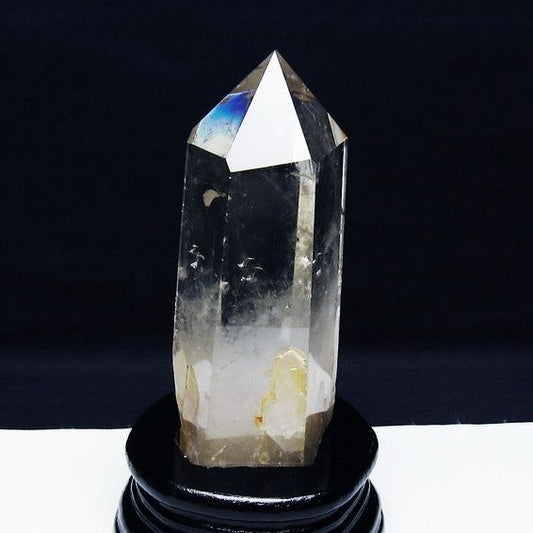 水晶 六角柱 水晶 ポイント 台座付属 一点物 152-3804