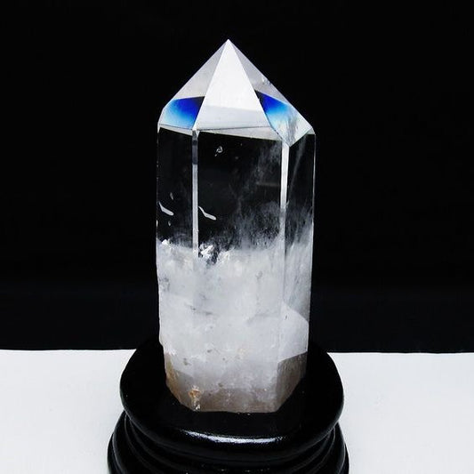 水晶 六角柱 水晶 ポイント 台座付属 一点物 152-3805