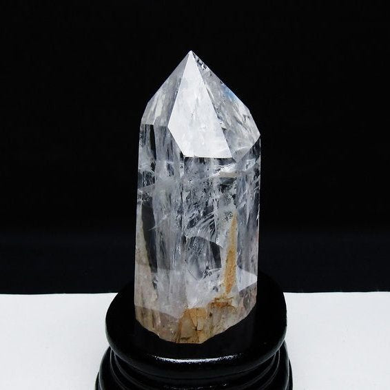 水晶 六角柱 水晶 ポイント 台座付属 一点物 152-3810