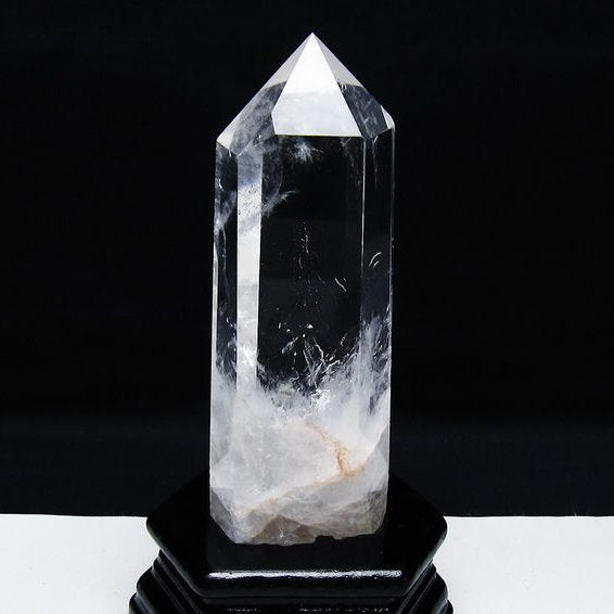 水晶 六角柱 水晶 ポイント 台座付属 一点物 152-3812