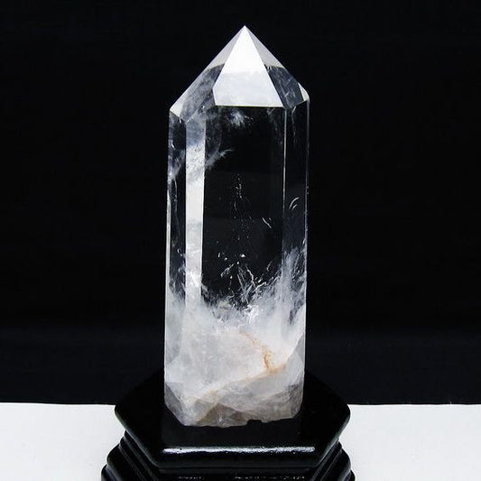 水晶 六角柱 水晶 ポイント 台座付属 一点物 152-3812