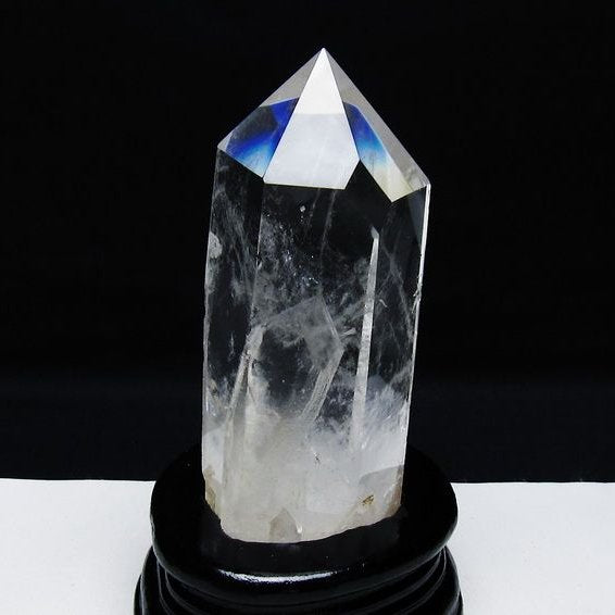 水晶 六角柱 水晶 ポイント 台座付属 一点物 152-3815