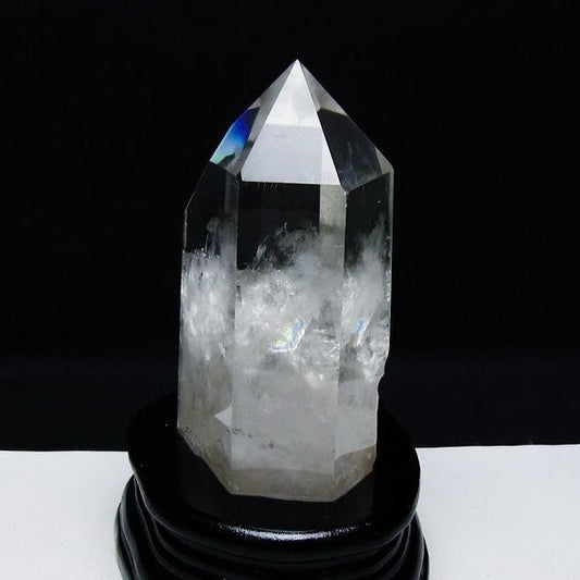 水晶 六角柱 水晶 ポイント 台座付属 一点物 152-3816