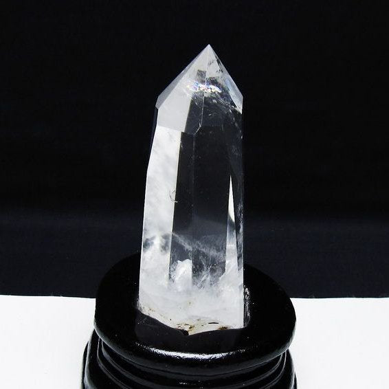 水晶 六角柱 水晶 ポイント 台座付属 一点物 152-3818