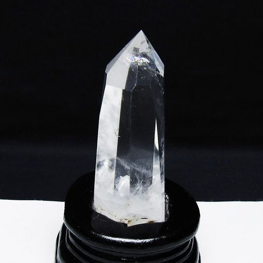 水晶 六角柱 水晶 ポイント 台座付属 一点物 152-3818