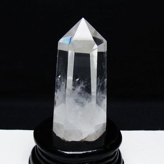 水晶 六角柱 水晶 ポイント 台座付属 一点物 152-3819