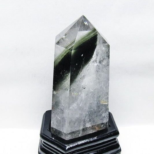 1.1Kg グリーンファントム 六角柱 台座付属 一点物 152-3834