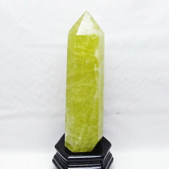 1.2Kg シトリン 六角柱 シトリンクォーツ ポイント 台座付属 一点物 152-4174