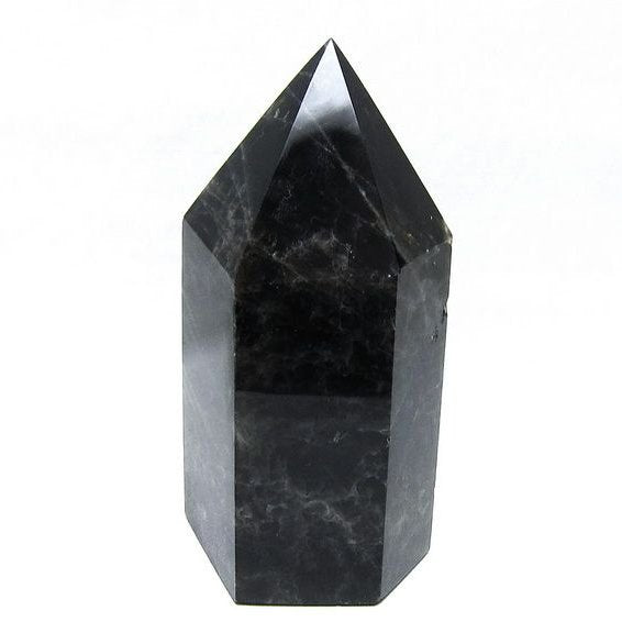 1.1Kg モリオン ポイント 六角柱 黒水晶 置物 一点物 152-4267
