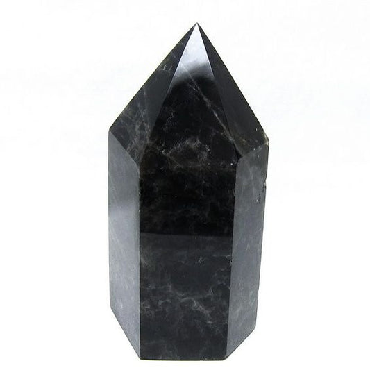 1.1Kg モリオン ポイント 六角柱 黒水晶 置物 一点物 152-4267
