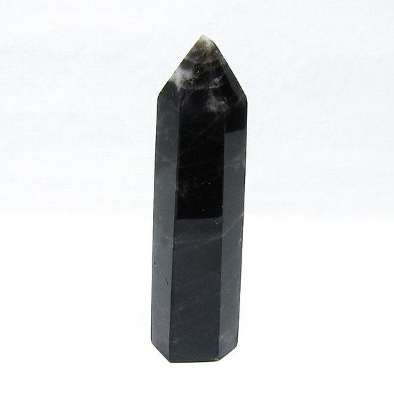 モリオン ポイント 六角柱 黒水晶 置物 一点物 152-4276