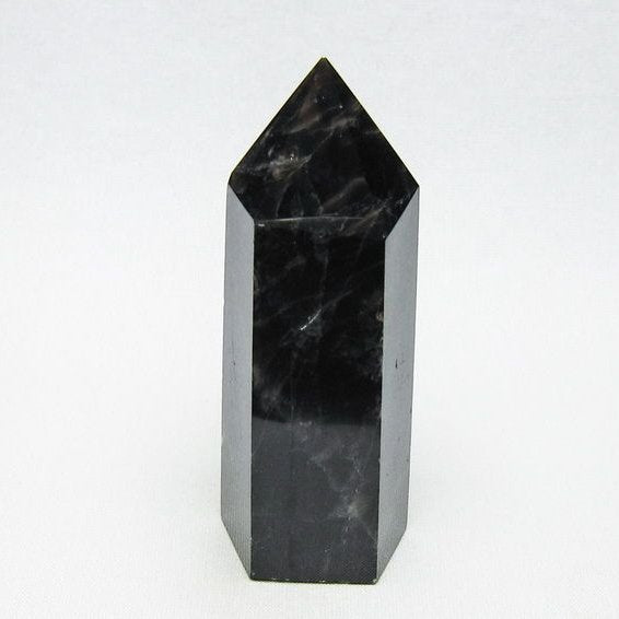 黒水晶 ポイント モリオン 六角柱 置物 一点物 152-4354