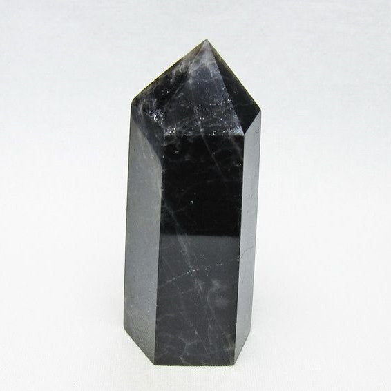 黒水晶 ポイント モリオン 六角柱 置物 一点物 152-4355