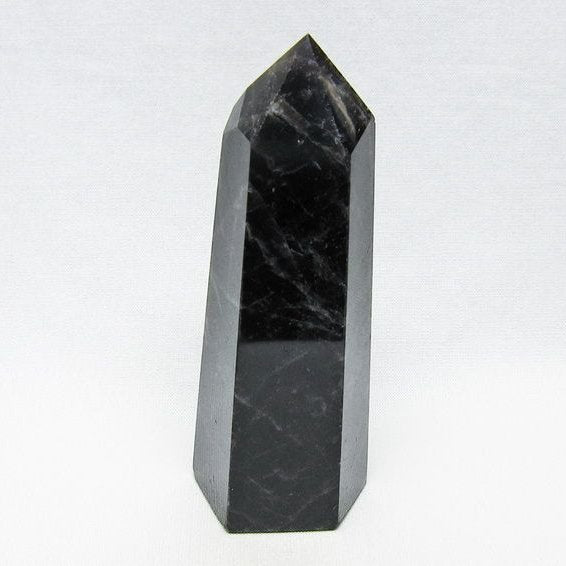 黒水晶 ポイント モリオン 六角柱 置物 一点物 152-4356