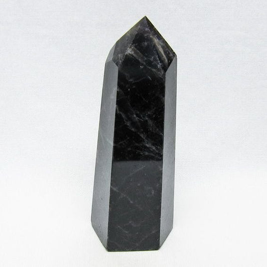 黒水晶 ポイント モリオン 六角柱 置物 一点物 152-4356