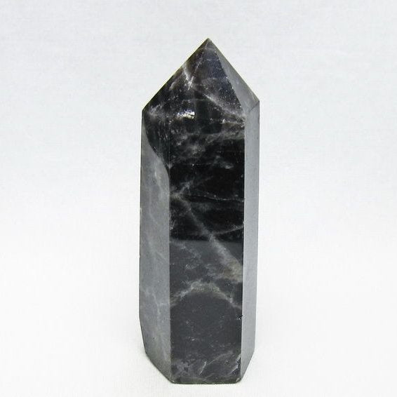 黒水晶 ポイント モリオン 六角柱 置物 一点物 152-4357