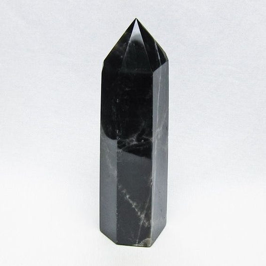 黒水晶 ポイント モリオン 六角柱 置物 一点物 152-4359
