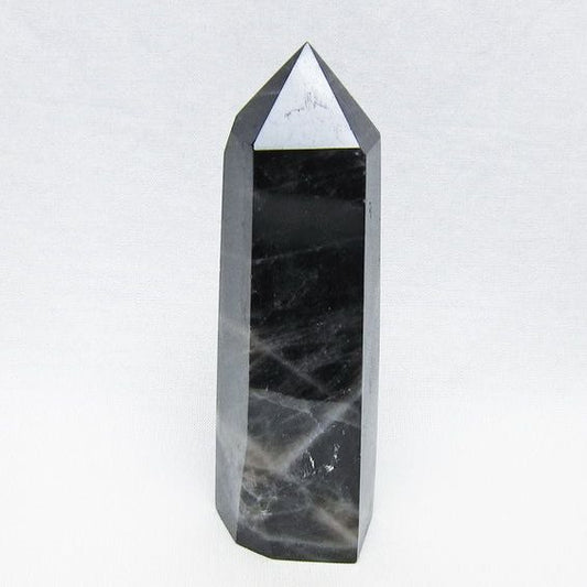黒水晶 ポイント モリオン 六角柱 置物 一点物 152-4360