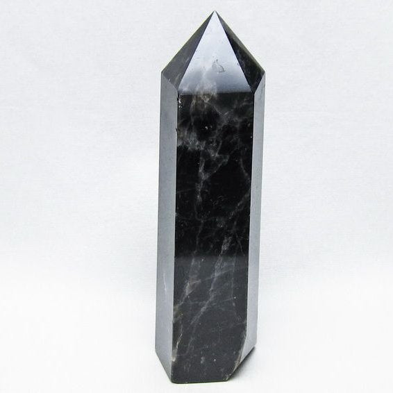 黒水晶 ポイント モリオン 六角柱 置物 一点物 152-4361