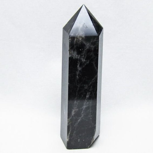 黒水晶 ポイント モリオン 六角柱 置物 一点物 152-4361