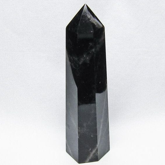 黒水晶 ポイント モリオン 六角柱 置物 一点物 152-4362
