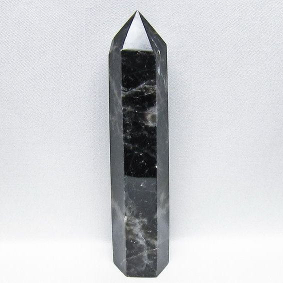 黒水晶 ポイント モリオン 六角柱 置物 一点物 152-4363