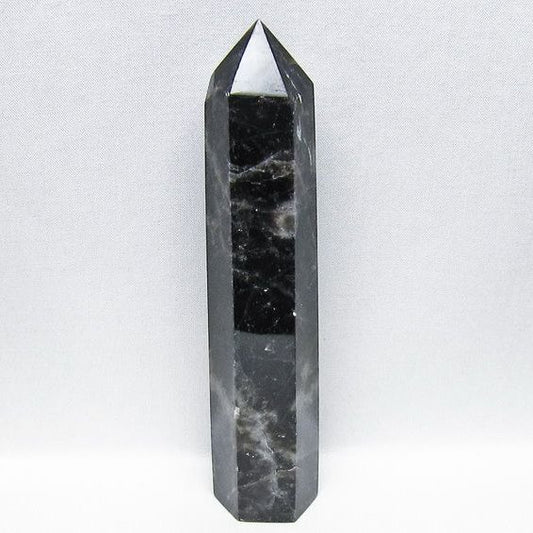 黒水晶 ポイント モリオン 六角柱 置物 一点物 152-4363