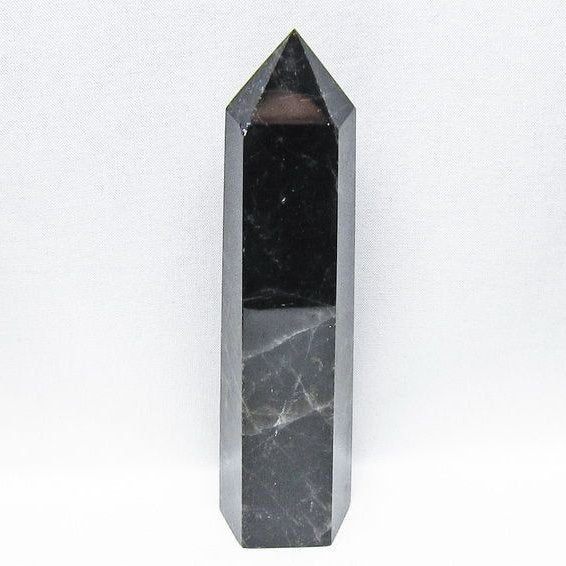 黒水晶 ポイント モリオン 六角柱 置物 一点物 152-4364