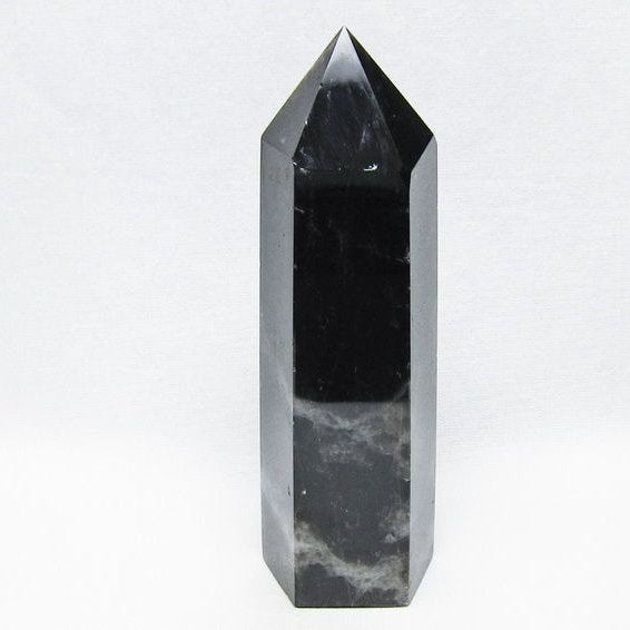 黒水晶 ポイント モリオン 六角柱 置物 一点物 152-4365