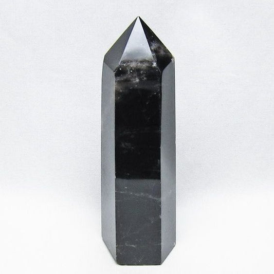 黒水晶 ポイント モリオン 六角柱 置物 一点物 152-4366