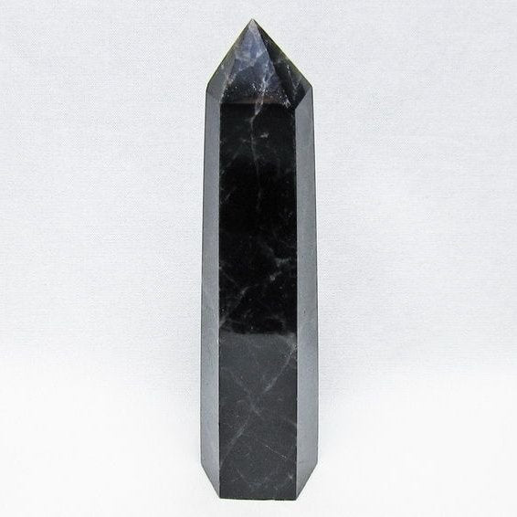 黒水晶 ポイント モリオン 六角柱 置物 一点物 152-4367