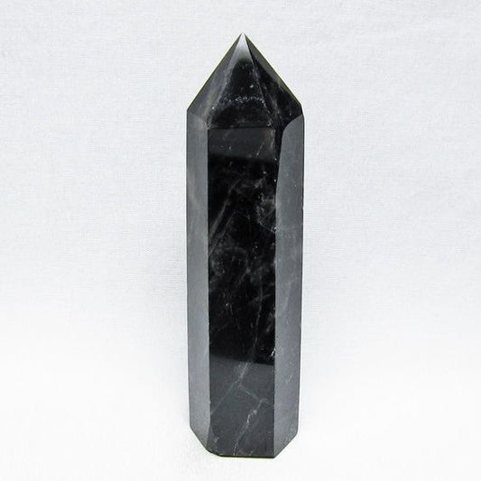 黒水晶 ポイント モリオン 六角柱 置物 一点物 152-4369