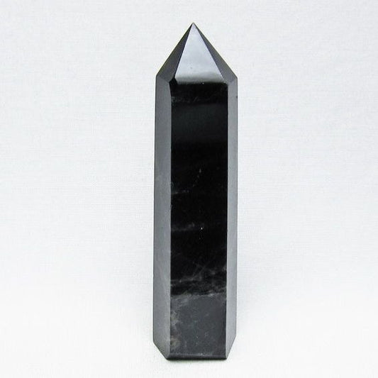 黒水晶 ポイント モリオン 六角柱 置物 一点物 152-4371