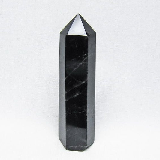 黒水晶 ポイント モリオン 六角柱 置物 一点物 152-4372
