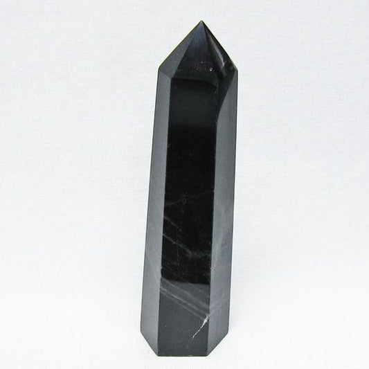 黒水晶 ポイント モリオン 六角柱 置物 一点物 152-4373