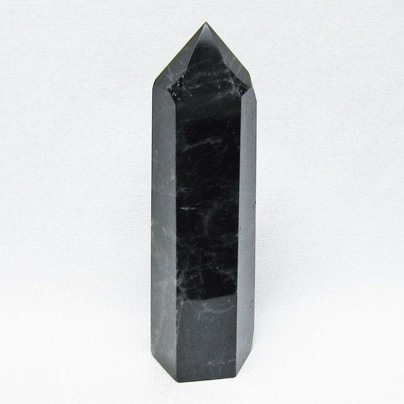 黒水晶 ポイント モリオン 六角柱 置物 一点物 152-4374