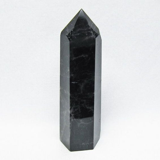 黒水晶 ポイント モリオン 六角柱 置物 一点物 152-4374