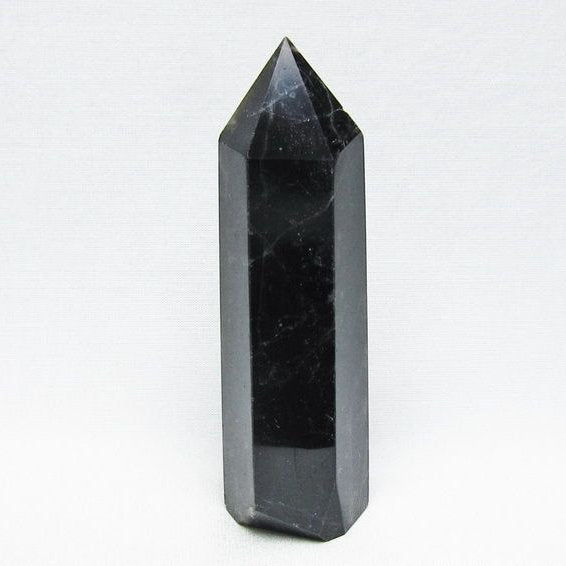 黒水晶 ポイント モリオン 六角柱 置物 一点物 152-4375
