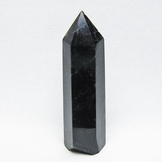 黒水晶 ポイント モリオン 六角柱 置物 一点物 152-4375