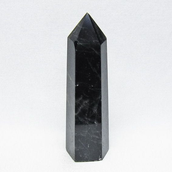 黒水晶 ポイント モリオン 六角柱 置物 一点物 152-4376